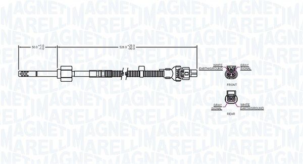 MAGNETI MARELLI Tunnistin, pakokaasulämpötila 172000155010